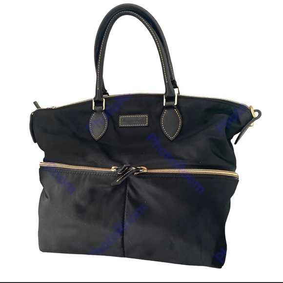 Dooney and Bourke Nylon/ Leather crossbody/satchel handbag.  13x 12. W/ STRAP - Picture 1 of 8
